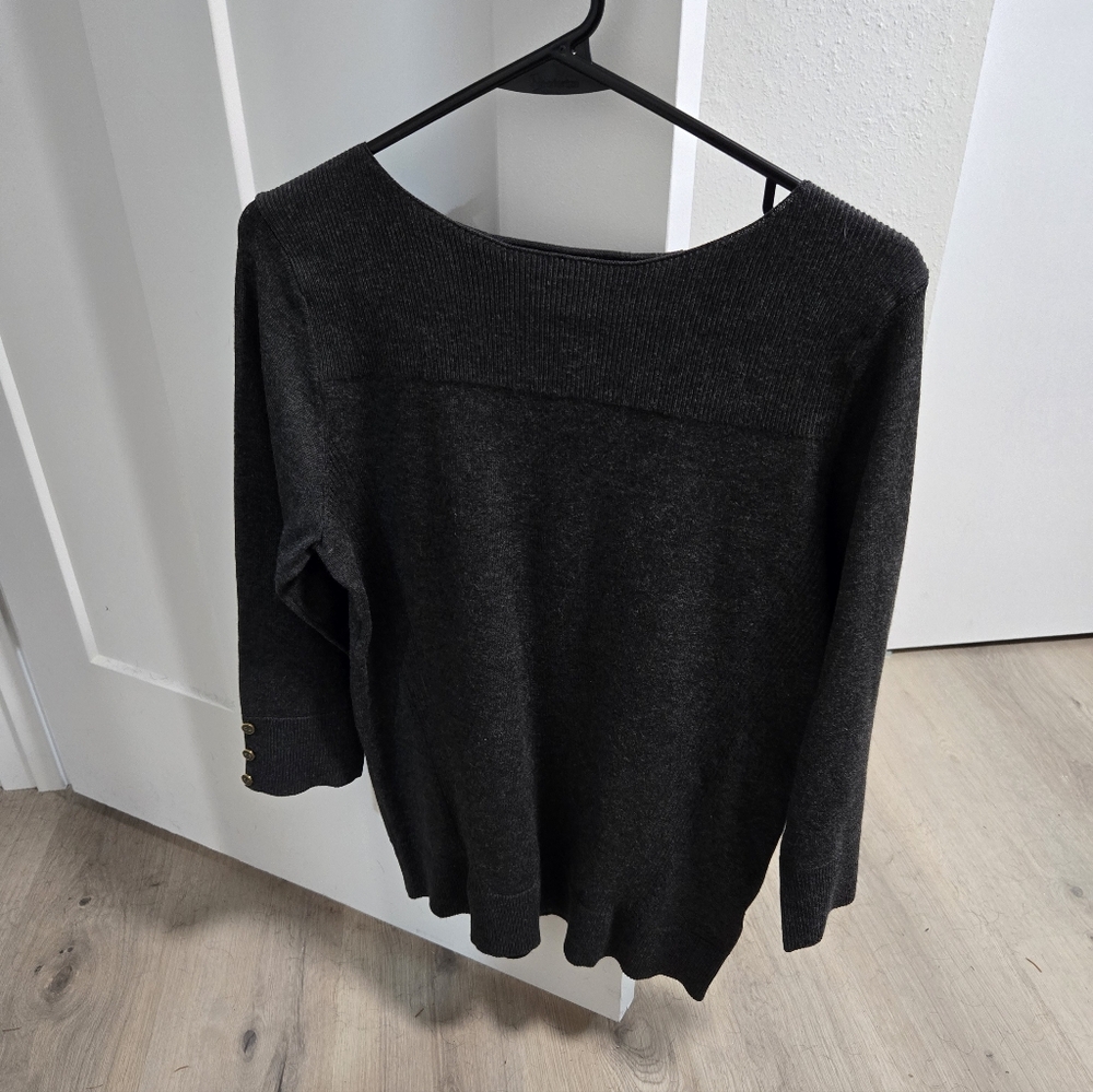 Melissa Paige Charcoal Crew Neck Sweater